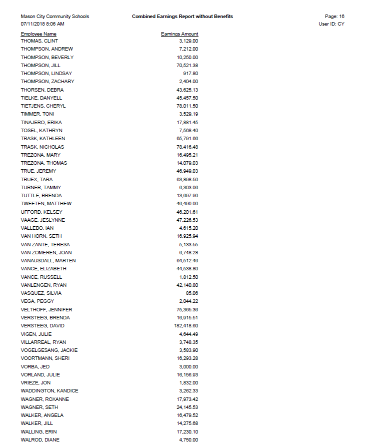 Mason City salaries